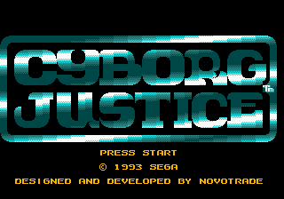 Заставка игры Cyborg Justice